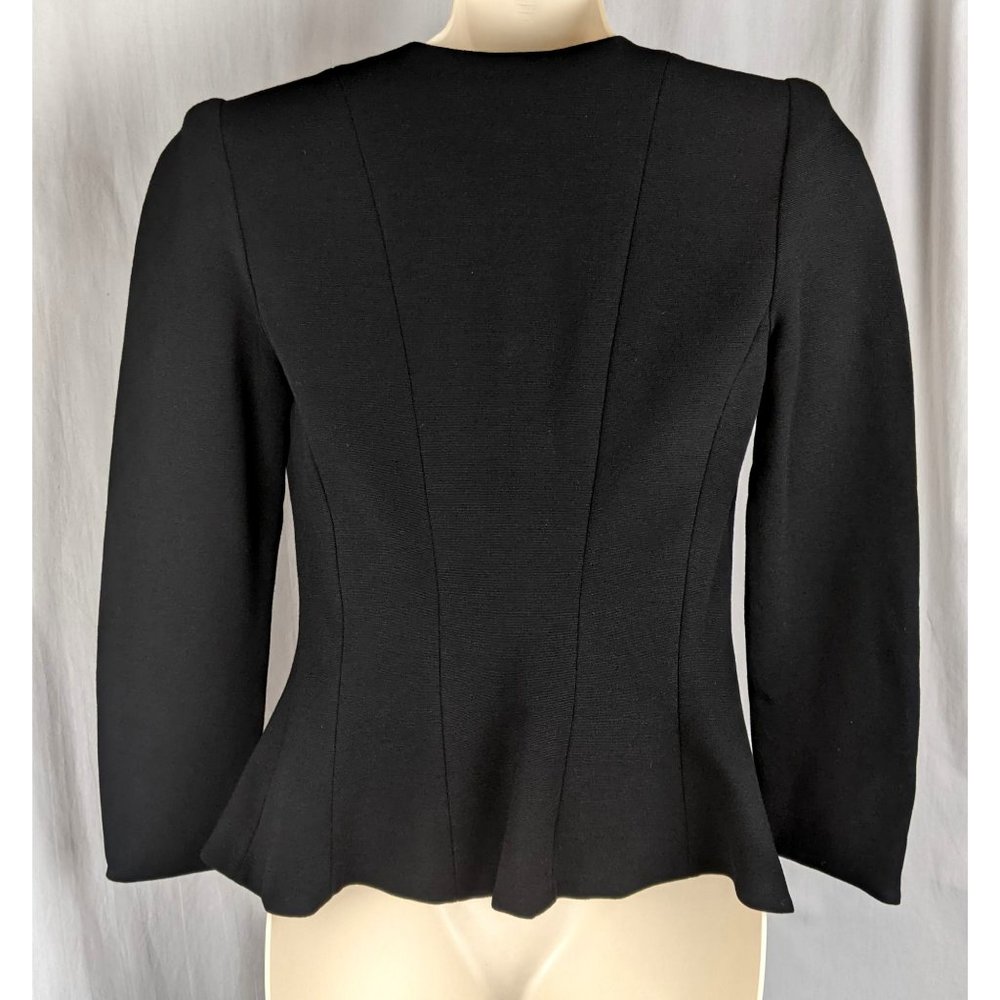 ARMANI Collezioni blazer jacket black ruffles 4 - Picture 5 of 6